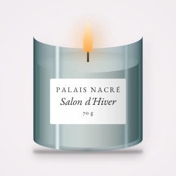 Bougie parfumée Salon d'Hiver cocon – Palais Nacré, pot en verre 70 g