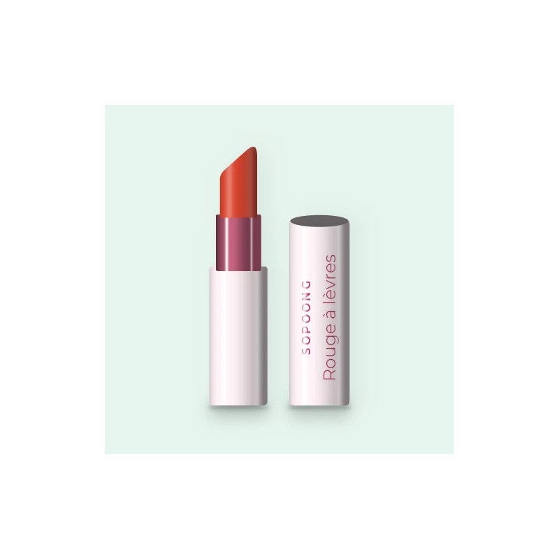 Rouge à lèvres effet seconde peau à l'huile de ricin – Sopoong, étui 3,5 g, teinte 11 Orange sanguine