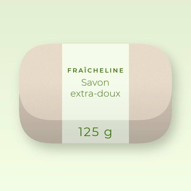 Savon surgras extra-doux à l'huile d'avocat – Fraîcheline, pain 125 g