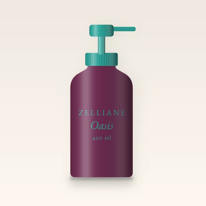 Nettoyant visage éclat Oasis – Zelliane, flacon-pompe 400 ml