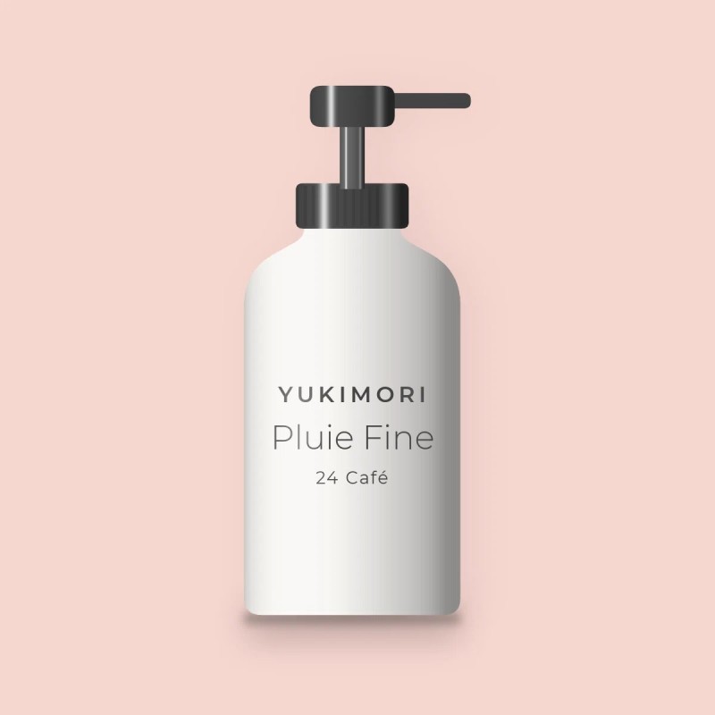 Fond de teint Pluie Fine à l'eau de rose – Yukimori, flacon-pompe 35 ml, teinte 24 Café