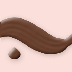 Fond de teint Pluie Fine à l'eau de rose – Yukimori, aperçu de la teinte 25 Cacao