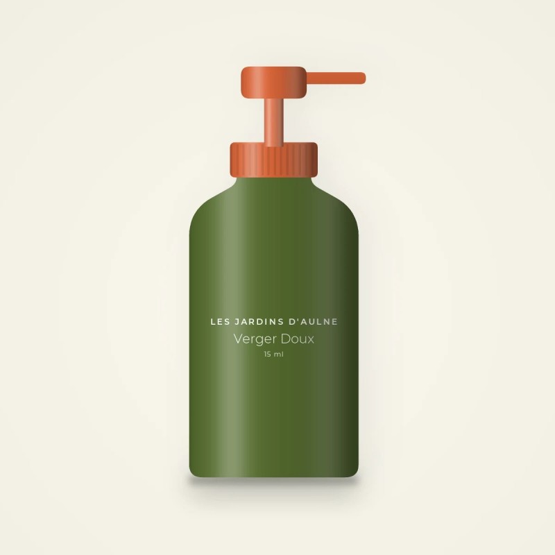 Verger Doux contour des yeux défroissant – Les Jardins d'Aulne, flacon-pompe 15 ml