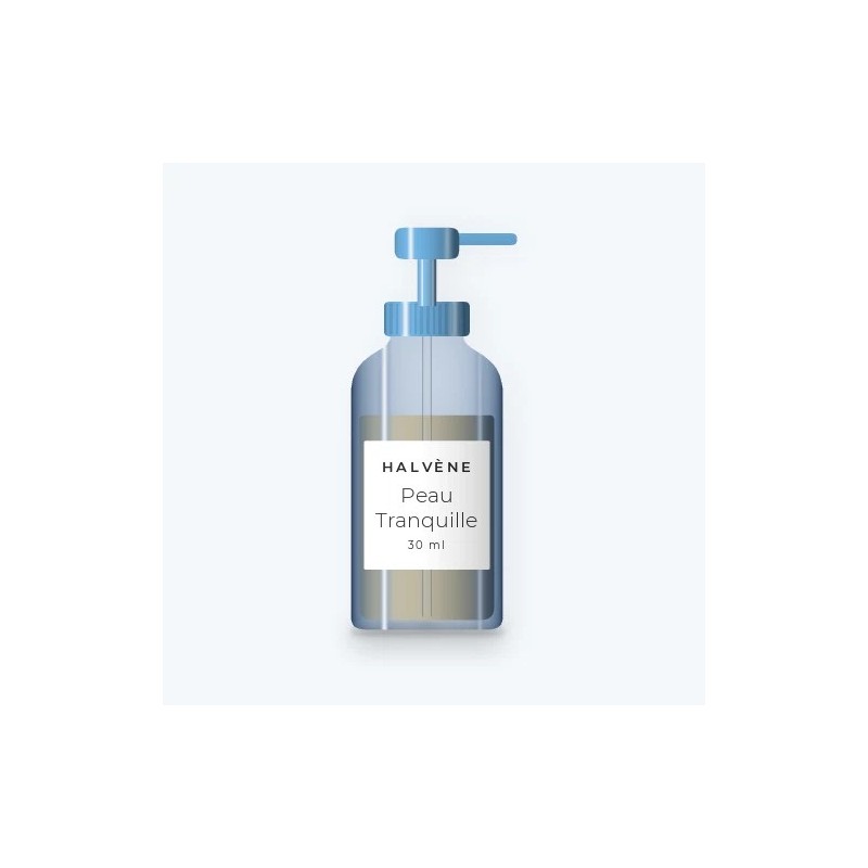 Peau Tranquille sérum resurfaçant – Halvène, flacon-pompe 30 ml