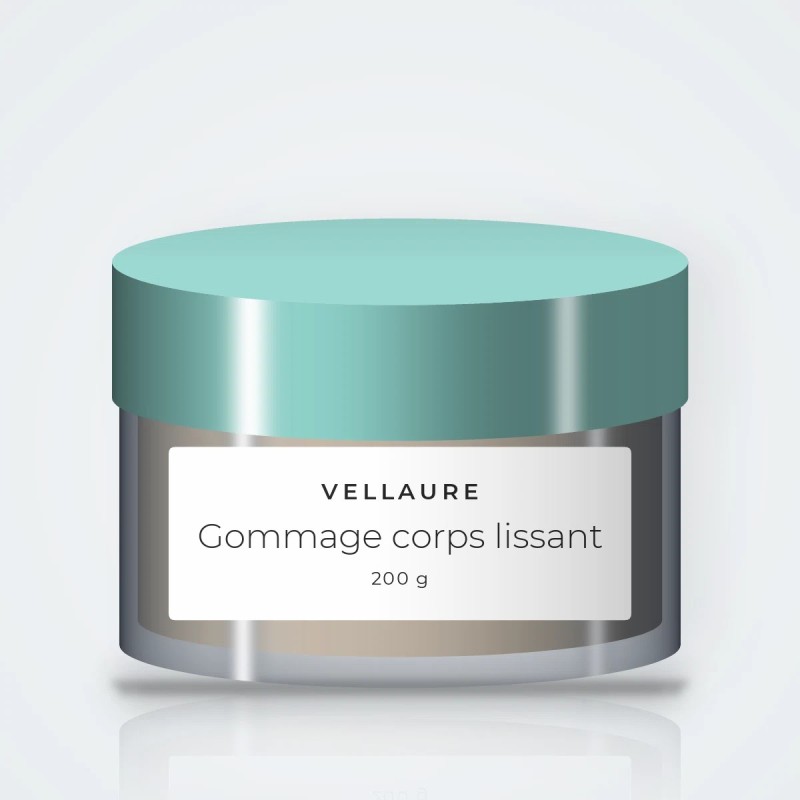 Gommage corps lissant au sucre et à l'huile de sésame – Vellaure, pot 200 g