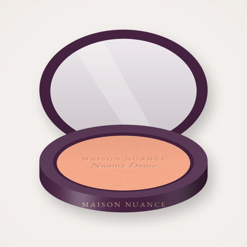 Blush couleur pure Nuance Douce – Maison Nuance, boîtier 6 g, teinte 03 Pêche