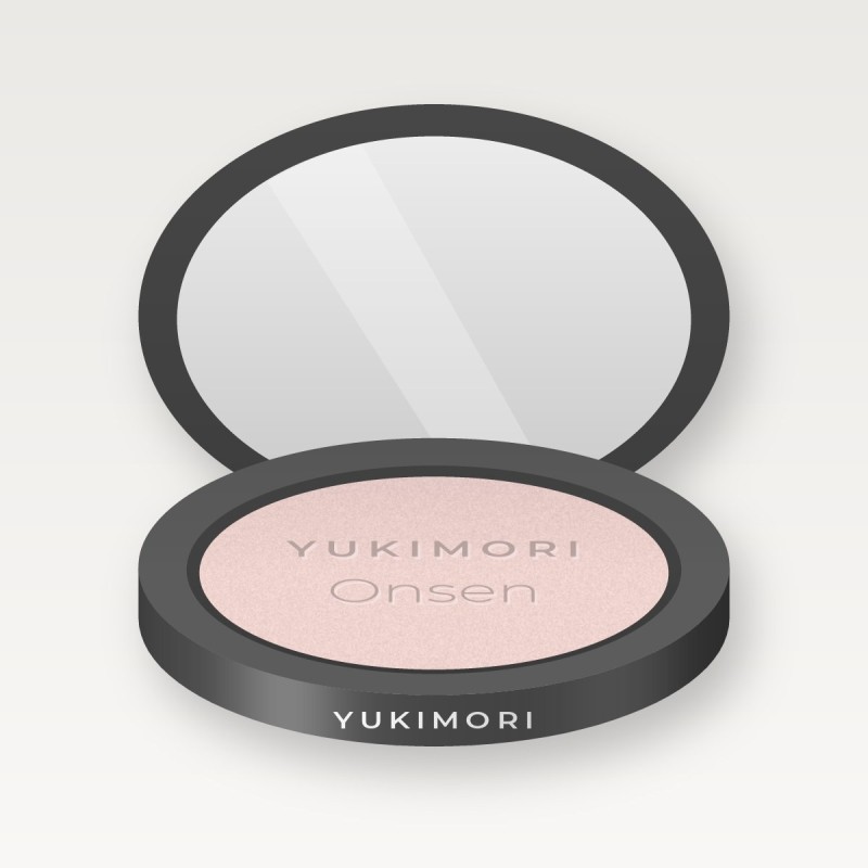 Enlumineur Onsen à la poudre de riz – Yukimori, boîtier 4,5 g, teinte Nacre rosée