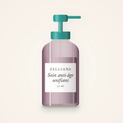 Soin anti-âge unifiant à la centella asiatica – Zelliane, flacon-pompe 30 ml