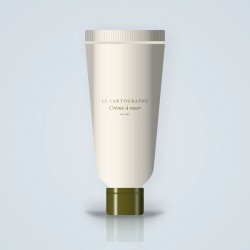 Crème à raser peaux réactives à l'eucalyptus pour homme – Le Cartographe, tube 100 ml
