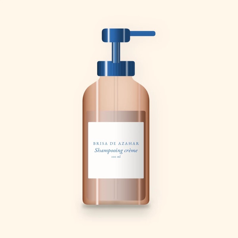 Shampooing crème aux protéines de riz – Brisa de Azahar, flacon-pompe 100 ml