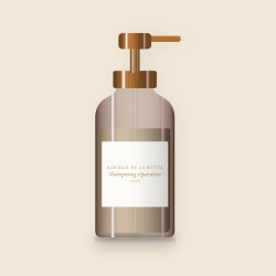 Shampooing réparateur à l'extrait de romarin – Barbier de la Butte, flacon-pompe 100 ml