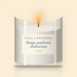 Bougie parfumée chaleureuse à la lavande fine – Casa Lanterna, pot en verre 300 g