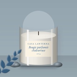 Bougie parfumée chaleureuse à la lavande fine – Casa Lanterna, photo d'ambiance