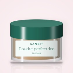 Poudre perfectrice à l'hibiscus – Sanbit, pot 9 g, teinte 10 Doré