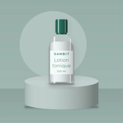 Lotion tonique peaux sensibles à l'acide lactique – Sanbit, photo d'ambiance