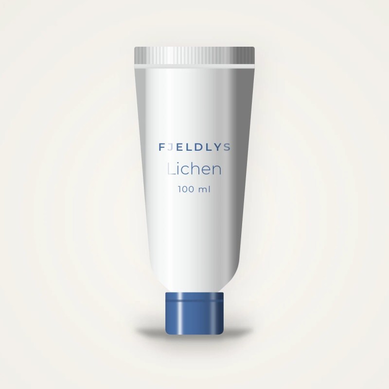 Gommage visage Lichen à l'extrait de pamplemousse – Fjeldlys, tube 100 ml