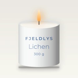 Bougie parfumée Lichen au benjoin – Fjeldlys, pot en verre 300 g