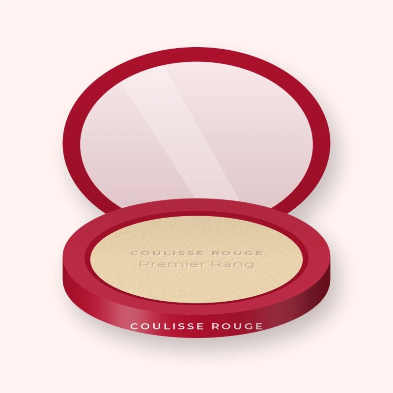 Enlumineur Premier Rang à la poudre de soie – Coulisse Rouge, boîtier 7 g, teinte Champagne