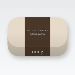 Savon délicat à l'argile verte – Mélèze & Givre, pain 100 g