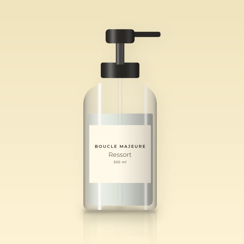 Shampooing brillance Ressort – Boucle Majeure, flacon-pompe 500 ml
