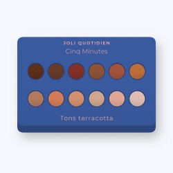 Palette yeux résistante à l'eau Cinq Minutes – Joli Quotidien, 4 × 1,2 g, teinte Tons terracotta
