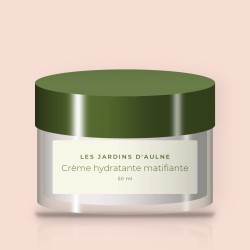Crème hydratante matifiante à l'huile de noisette – Les Jardins d'Aulne, pot 50 ml