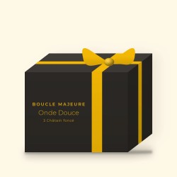 Coloration Onde Douce à l'huile de baobab – Boucle Majeure, coffret, teinte 3 Châtain foncé