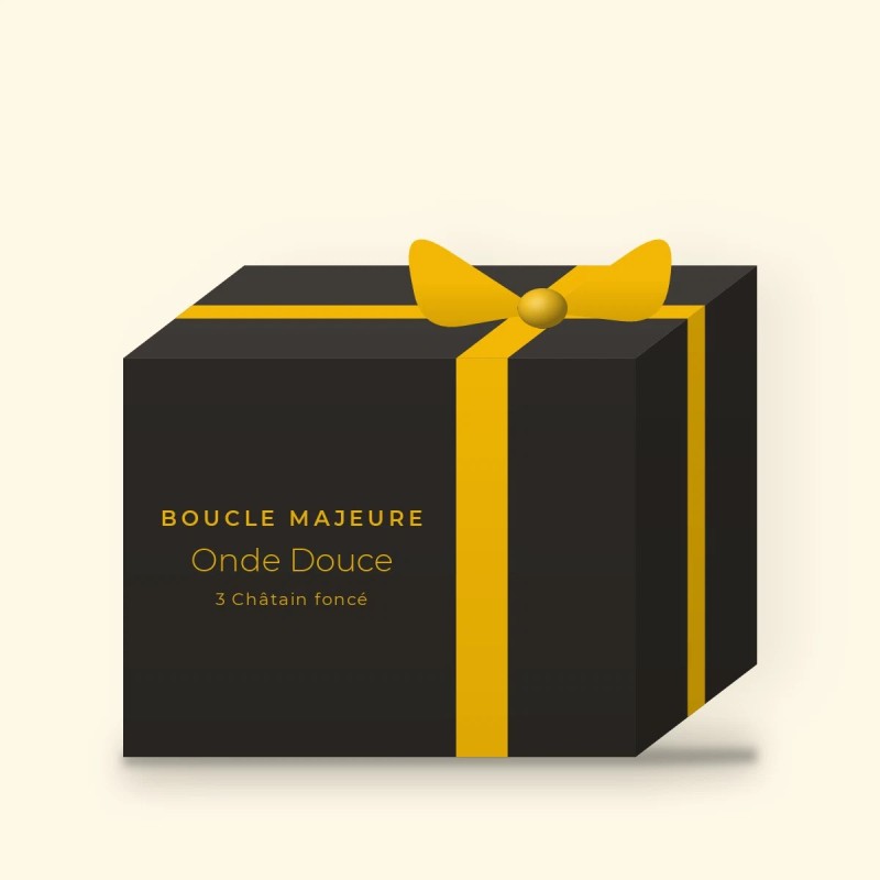 Coloration Onde Douce à l'huile de baobab – Boucle Majeure, coffret, teinte 3 Châtain foncé