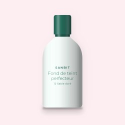 Fond de teint perfecteur à l'eau de rose – Sanbit, flacon 30 ml, teinte 12 Sable doré
