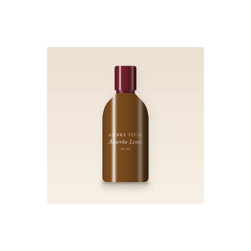 Gel douche et bain Myrrhe Lente revitalisant – Ambre Sépia, flacon 100 ml