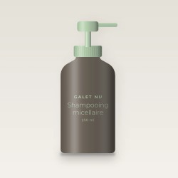 Shampooing micellaire au lait d'avoine – Galet Nu, flacon-pompe 250 ml