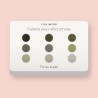 Palette yeux effet smoky à la poudre de soie – Yukimori, 12 × 1 g, teinte Tons kaki