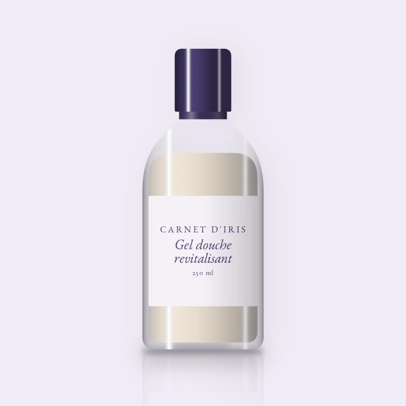 Gel douche et bain revitalisant à l'huile de baobab – Carnet d'Iris, flacon 250 ml