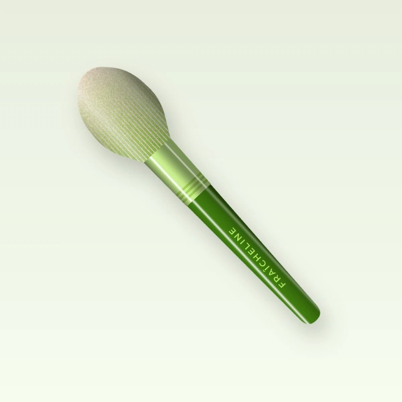 Brosse brushing Agrume Pop en bois de tilleul – Fraîcheline, vue de face