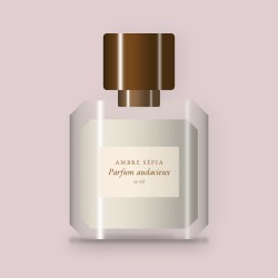 Parfum audacieux au bois de gaïac – Ambre Sépia, flacon 30 ml