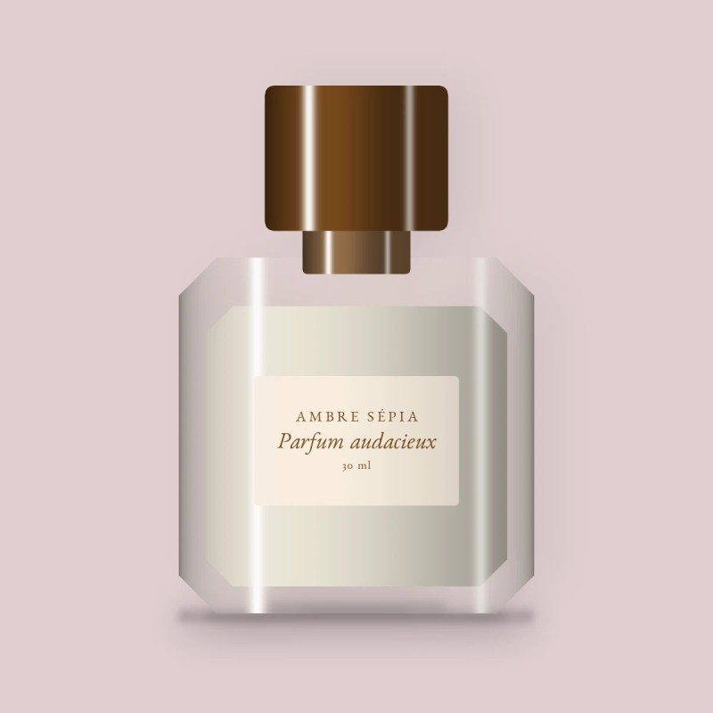 Parfum audacieux au bois de gaïac – Ambre Sépia, flacon 30 ml