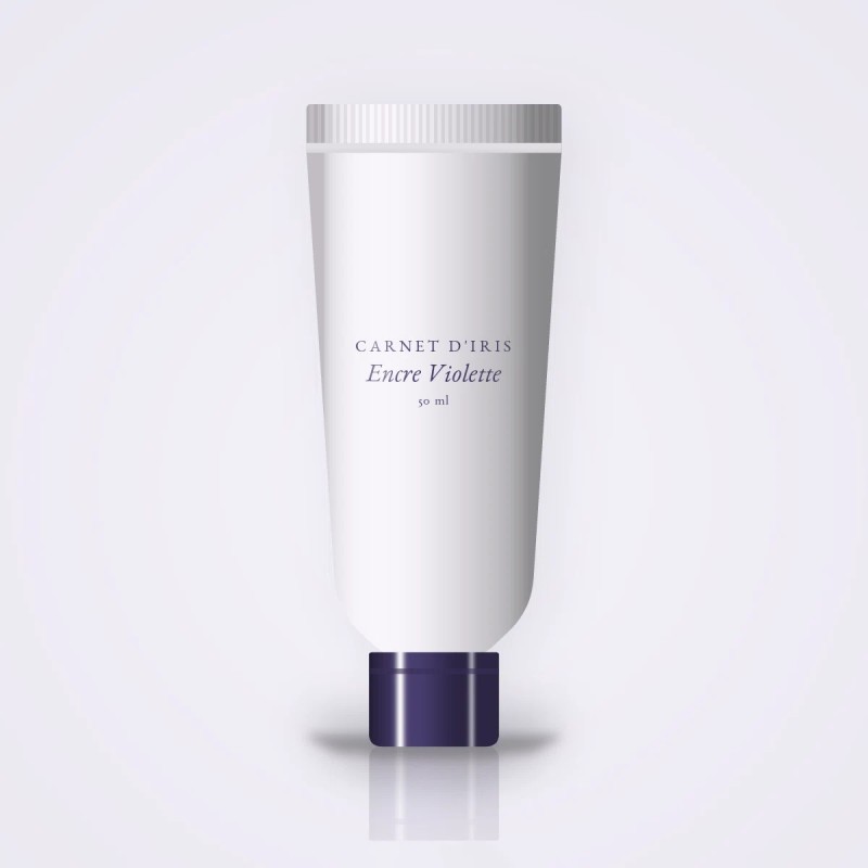 Crème mains Encre Violette délicate – Carnet d'Iris, tube 50 ml