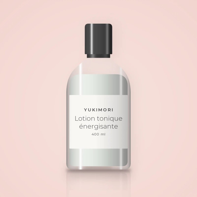 Lotion tonique énergisante à l'acide hyaluronique – Yukimori, flacon 400 ml