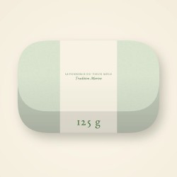 Savon Tradition Marine aux noyaux d'olive – Savonnerie du Vieux Môle, pain 125 g