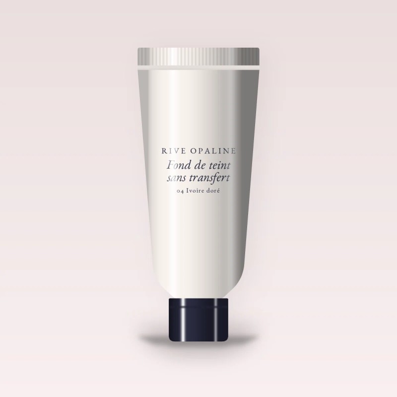 Fond de teint sans transfert à la centella asiatica – Rive Opaline, tube 35 ml, teinte 04 Ivoire doré