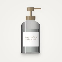Poudre de Craie nettoyant visage doux – Galerie Albâtre, flacon-pompe 200 ml