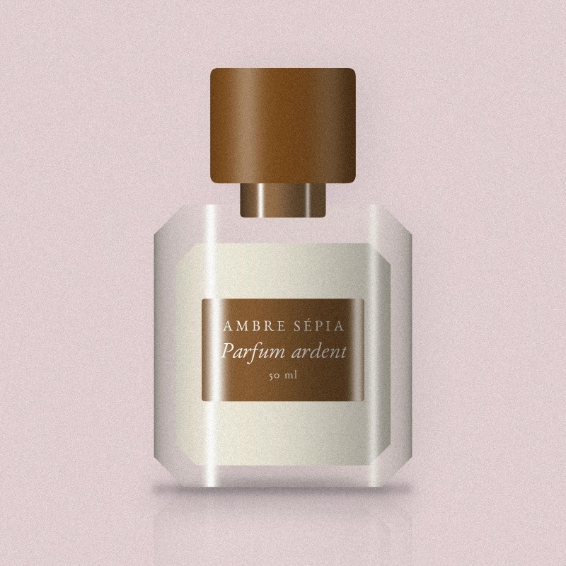 Parfum ardent au romarin pour homme – Ambre Sépia, flacon 50 ml