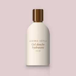 Gel douche et bain hydratant à l'huile de macadamia – Ambre Sépia, flacon 100 ml