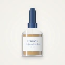 Huile à barbe nutrition intense à l'olive – Fjeldlys, flacon compte-gouttes 30 ml