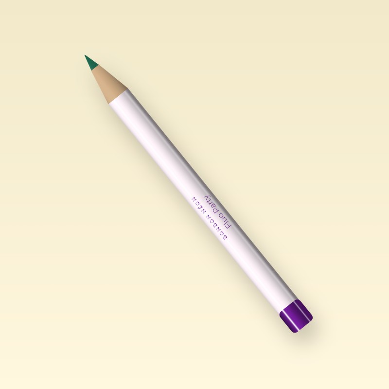 Eyeliner Fluo Party rétractable – Bonbon Néon, crayon 1,2 g, teinte Vert émeraude