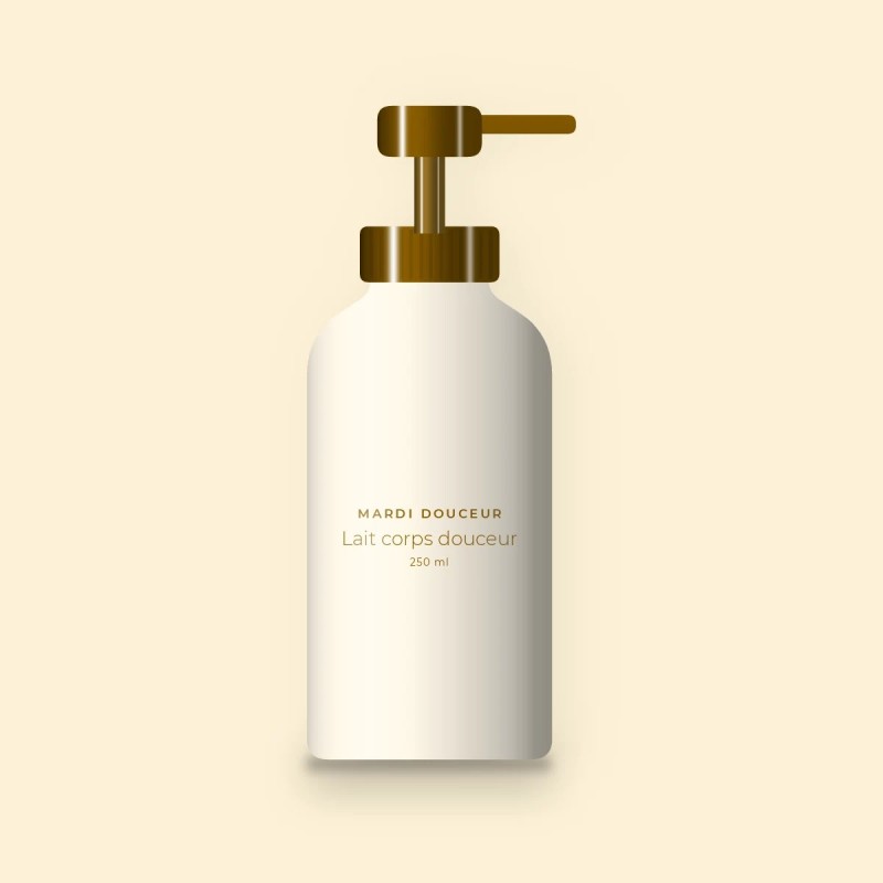 Lait corps douceur à l'huile de coco – Mardi Douceur, flacon-pompe 250 ml
