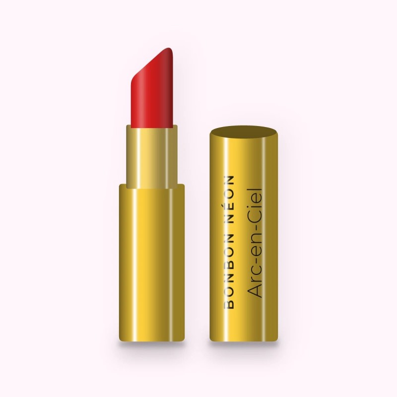 Rouge à lèvres haute pigmentation Arc-en-Ciel – Bonbon Néon, étui 3,8 g, teinte 30 Rouge feu