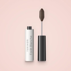Mascara Forêt Blanche à l'huile de jojoba – Yukimori, flacon et brosse 8 ml, teinte Brun