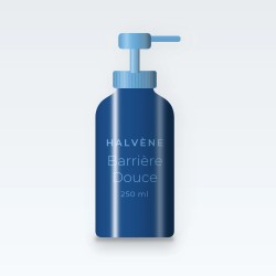 Gel douche Barrière Douce à la camomille – Halvène, flacon-pompe 250 ml