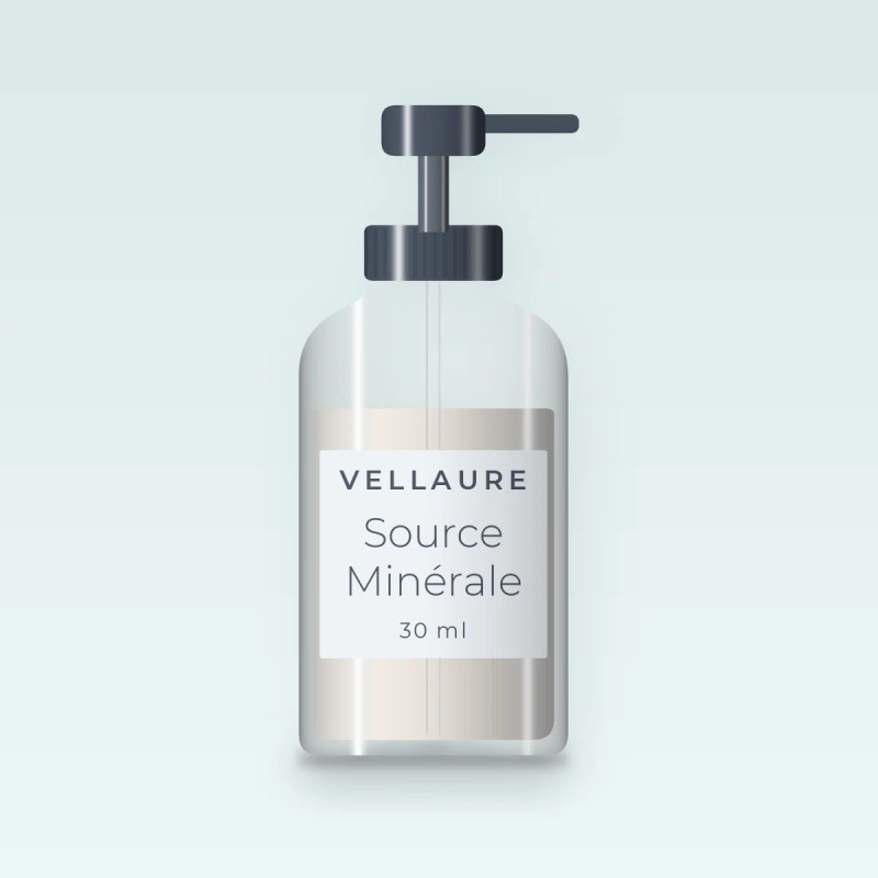 Soin anti-âge Source Minérale à l'huile de rose musquée – Vellaure, flacon-pompe 30 ml
